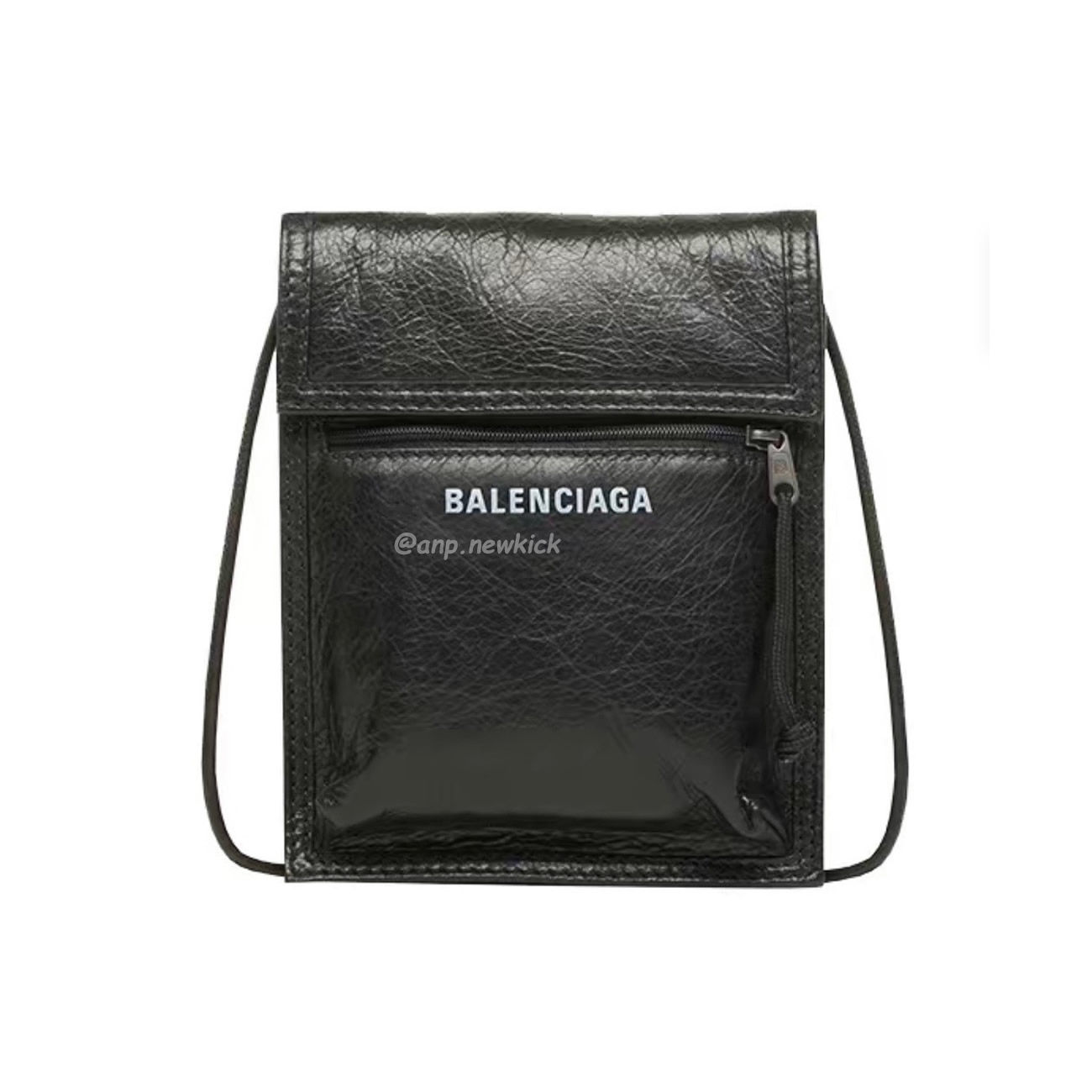 Balenciaga Explorer Arena Cracked Leather Messenger Bag Black (1) - newkick.org